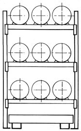 Fassregal, GF, BxTxH 1350x850x2500 mm,