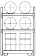 Fassregal, GF, BxTxH 1350x850x2500 mm,