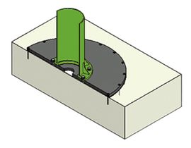 Verbundankersystem fr Slenschwenkkran