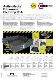 Eccotarp Antistatisch ET 02 A Faltbare Auffangwanne Volumen 75 L