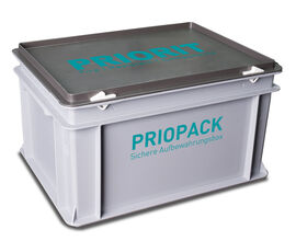 Priopack Lagerbehlter fr Lithium-Ionen-Akkus, HxBxT 600x400x233 mm